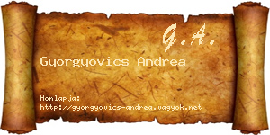 Gyorgyovics Andrea névjegykártya